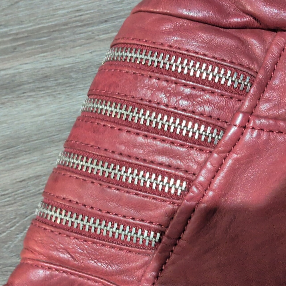 SOLD Wilson's Leather Vintage Women's Red Genuine Leather Jacket Sz XXL - Picture 4 of 7